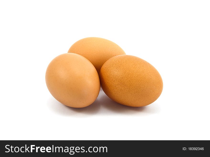 Eggs stack isolated on a white background
