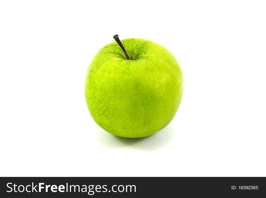 Fresh green apple isolated on white background