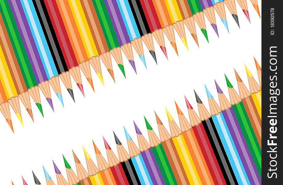 Colorful pens on white background. Colorful pens on white background