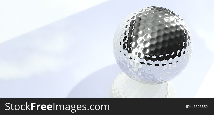 Chrome golf ball background wallpaper