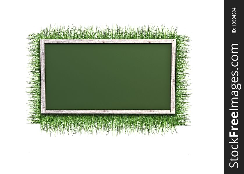 Background of green grass and frame. Background of green grass and frame