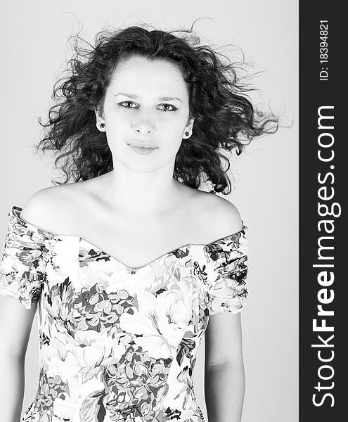 Desaturated portrait of beauty woman. Desaturated portrait of beauty woman