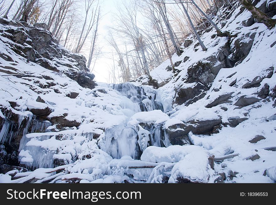 Winter waterfall