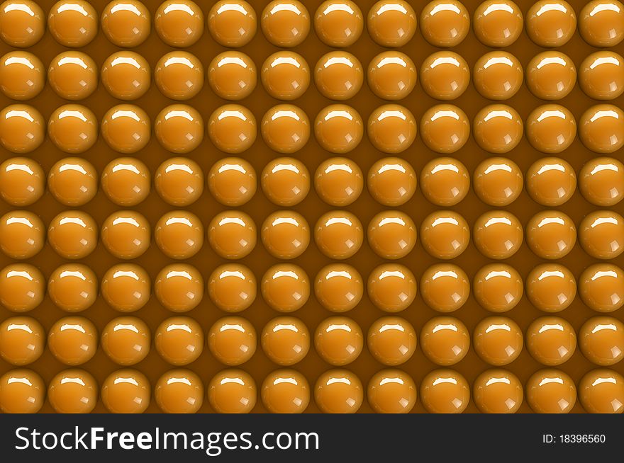 Abstract 3d Orange Spheres