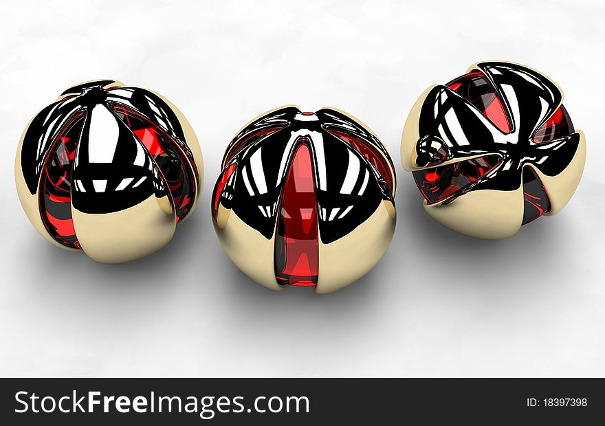 Balls look like metalic butiful colors