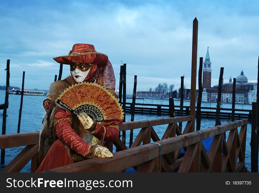 Masked reveller poses for a photo in San Marco square in Venice, Italy, on Saturday Feb. 10, 2007. The Venice Carnival runs through to Tuesday Feb. 20, 2007. Masked reveller poses for a photo in San Marco square in Venice, Italy, on Saturday Feb. 10, 2007. The Venice Carnival runs through to Tuesday Feb. 20, 2007.