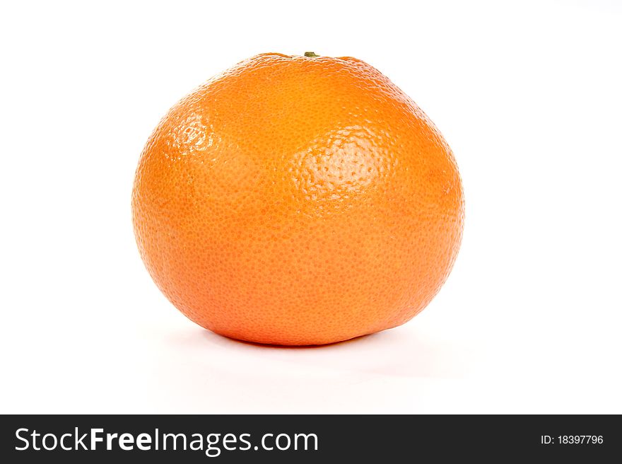 Large grapefruit closeup, on white background