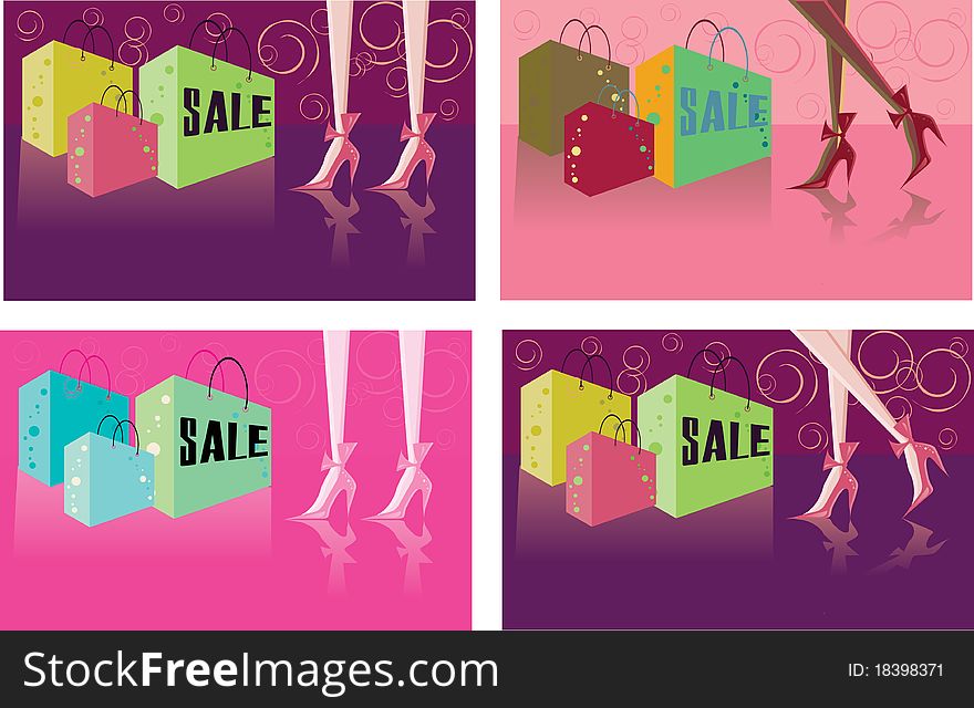 Retail shopping card backgrounds