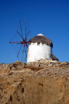 Windmill On Mykonos Stock Image Windmill On Mykonos Stock Image