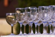 Empty Champagne Glasses Stock Photography Empty Champagne Glasses Stock Photography