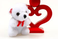 Teddy Bear And Candlestick Royalty Free Stock Photo