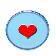 The Love Button Stock Photo