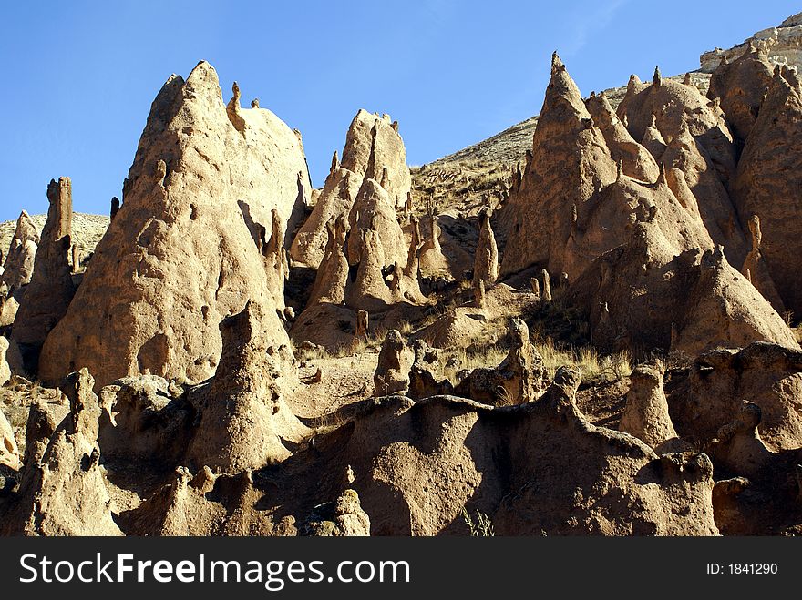 Rock formations in Open Air museum iz Zelve, cappadocia. Rock formations in Open Air museum iz Zelve, cappadocia