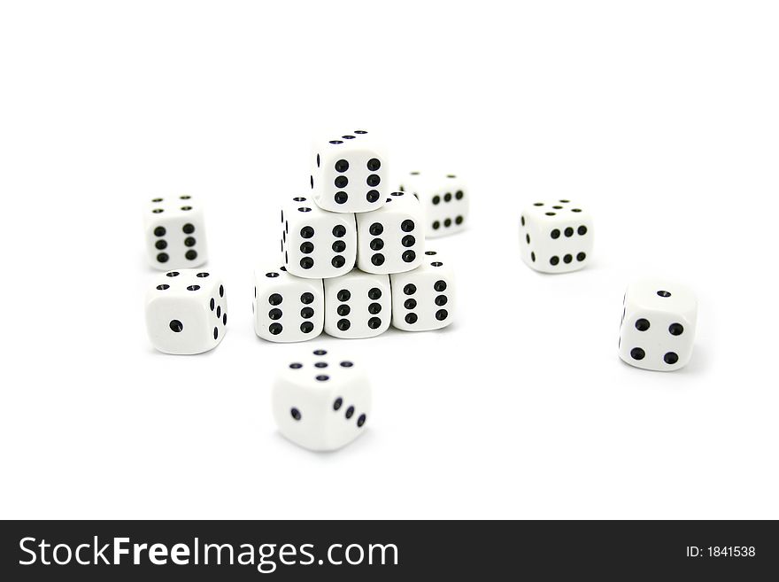 Gambling dices on white background. Gambling dices on white background