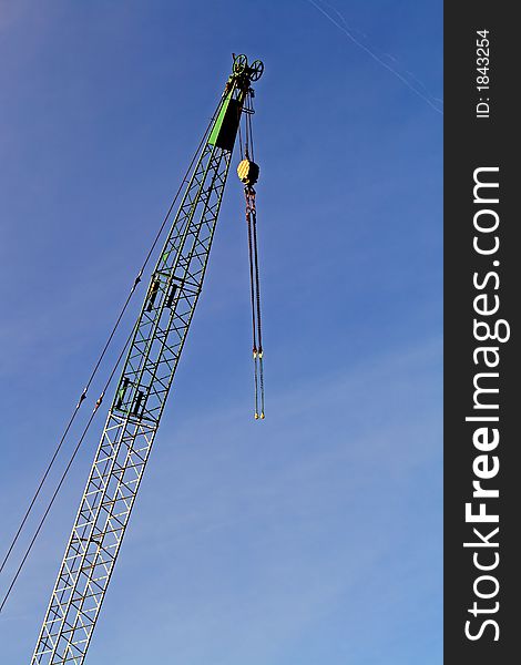 Hoisting crane at building site in The Netherlands