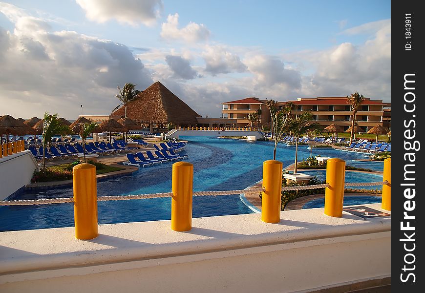 A beach resort in Cancun Maxico