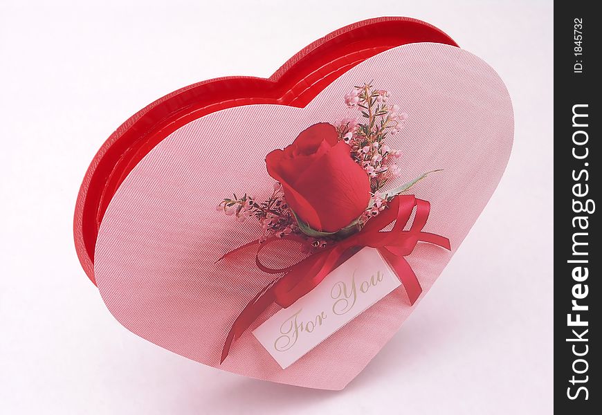 Valentine?s box of chocolate with for you card and rose. Valentine?s box of chocolate with for you card and rose