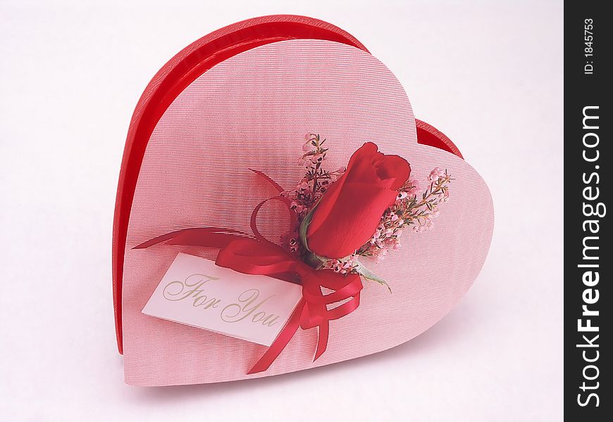 Valentine's box of chocolate with for you card and rose. Valentine's box of chocolate with for you card and rose