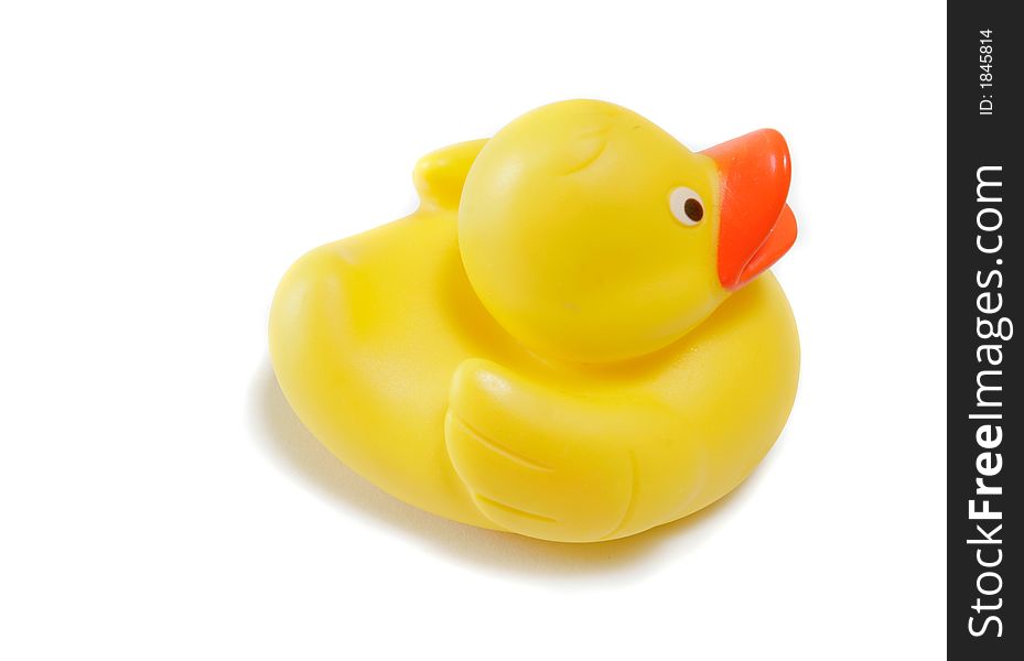 Yellow Ducky isolated on white background