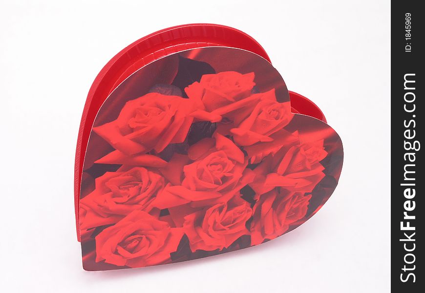 Valentine's box of chocolate with bunch of roses. Valentine's box of chocolate with bunch of roses