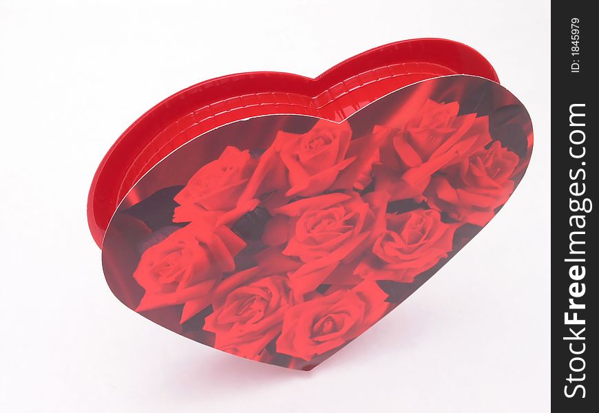 Valentine's box of chocolate with bunch of roses. Valentine's box of chocolate with bunch of roses