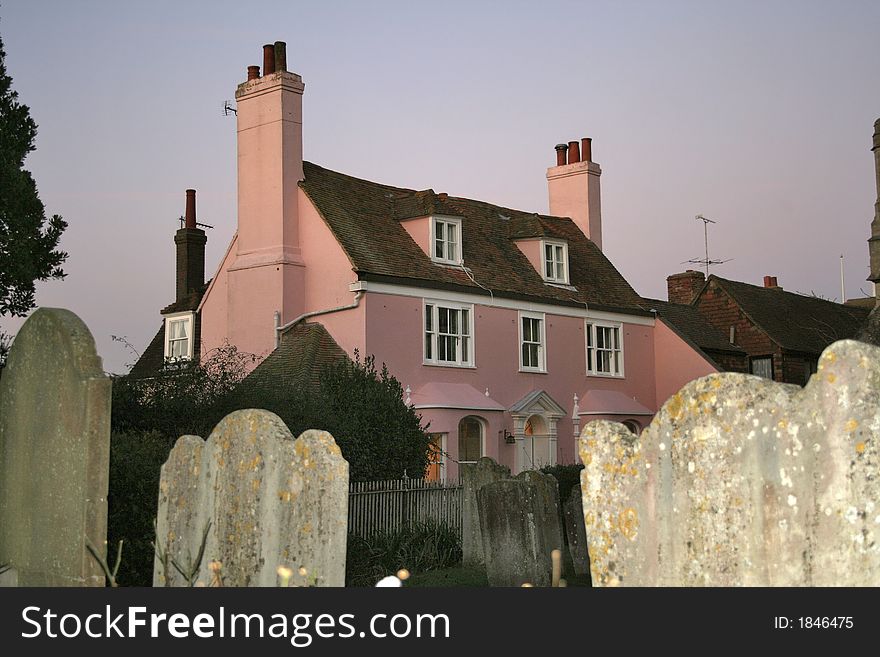 Scene at dusk in the old English coastal town of Rye. Scene at dusk in the old English coastal town of Rye