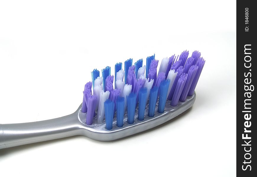 Head of toothbrush on the white