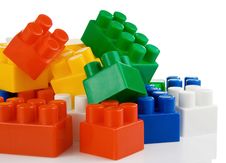 Colorful Plastic Toys Bricks Isolated On White Royalty Free Stock Photo Colorful Plastic Toys Bricks Isolated On White Royalty Free Stock Photo