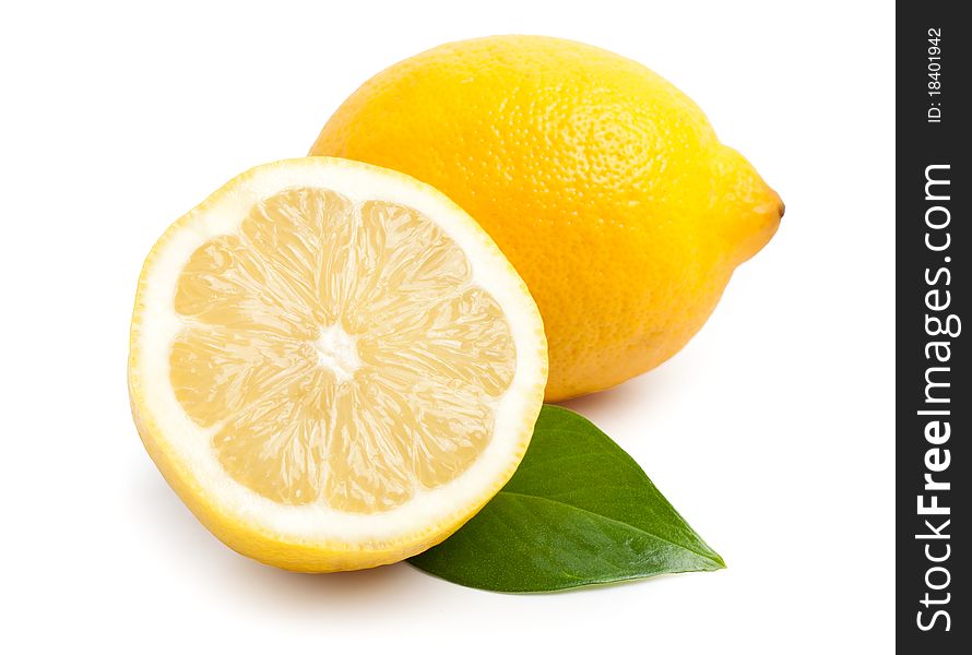 Lemons isolated over white background