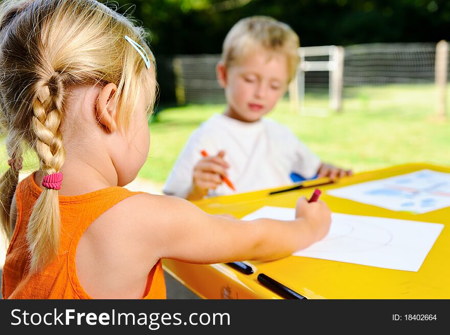 Outdoor Crayon Children