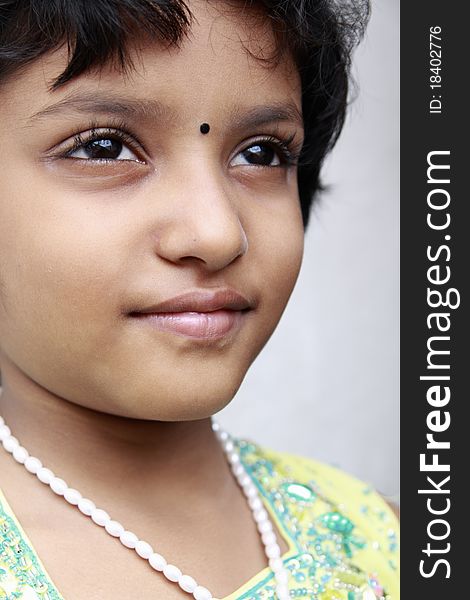 Portrait Of Indian  Little Girl