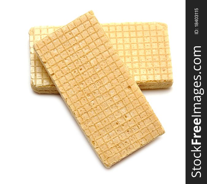 Wafers close up it is isolated on a white background. Wafers close up it is isolated on a white background.