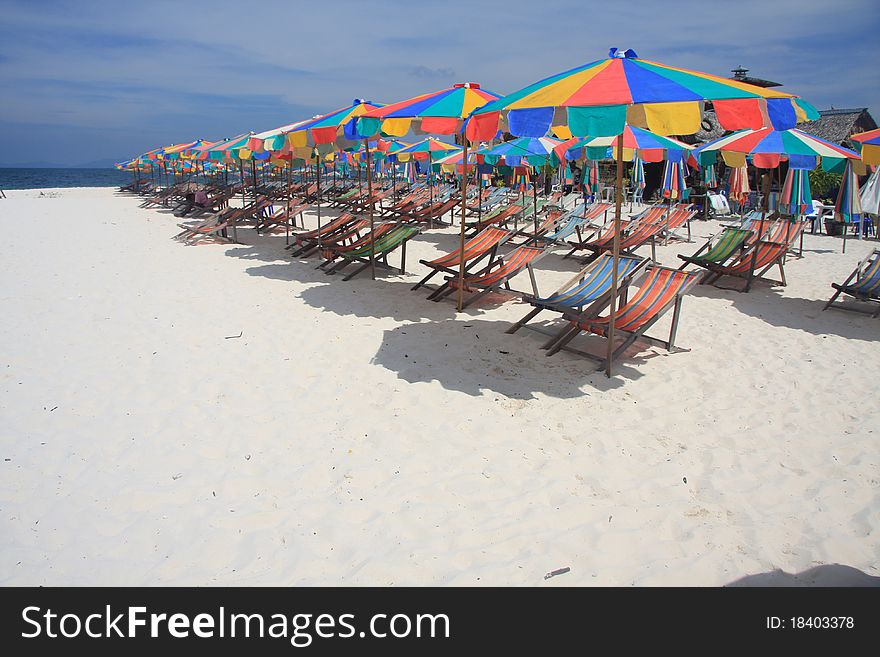 Chairs on beach