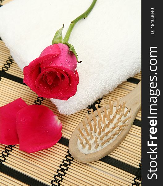 Towel And Rose