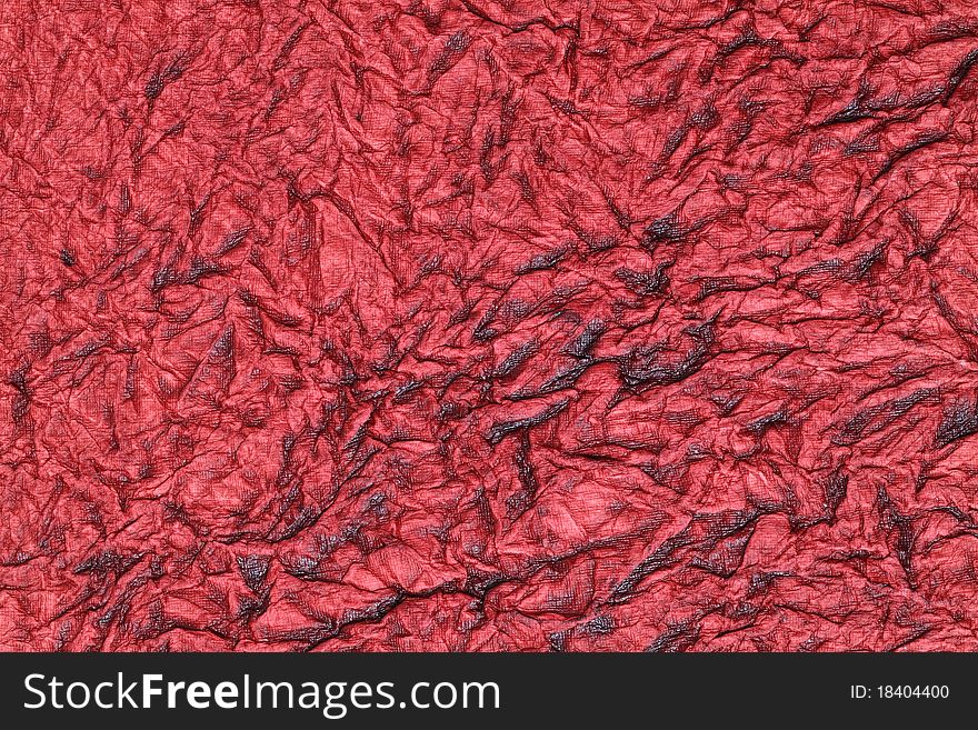 Crumple red paper background, texture. Crumple red paper background, texture