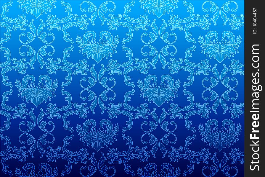 Vector illustration of Damask pattern