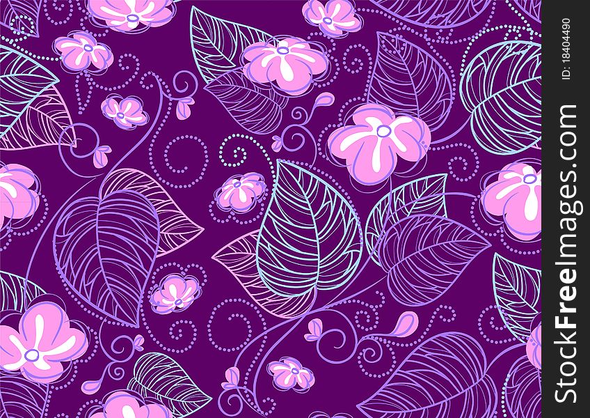 Vector illustration of Seamless floral pattern