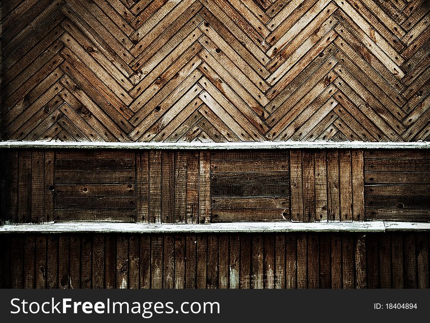 Natural wooden background, old wall