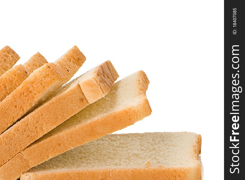 Isolated bread on white background