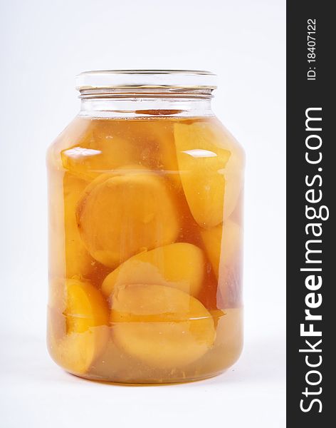 Glass Jar With Peach