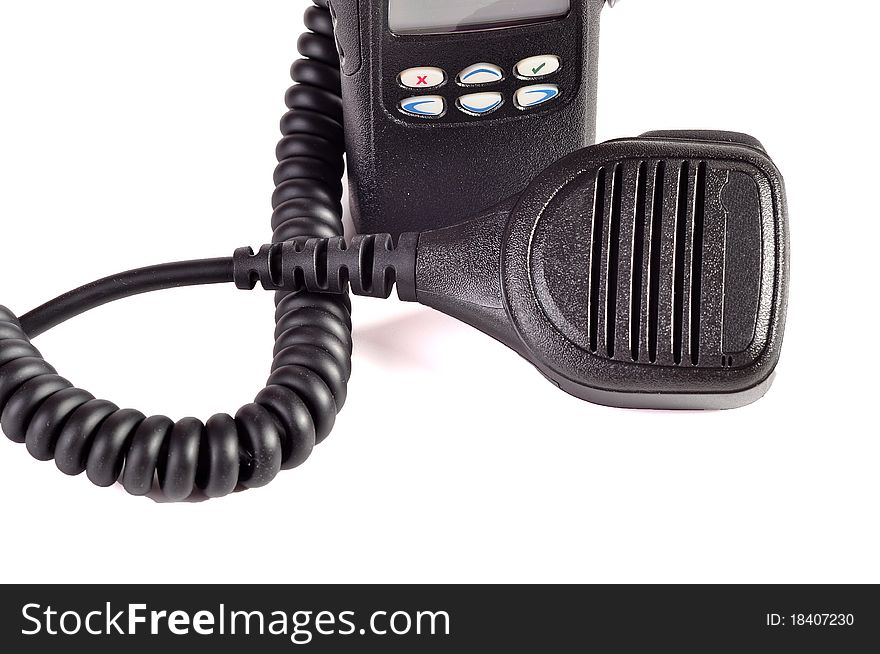 Photo on a white background cb radio. Photo on a white background cb radio