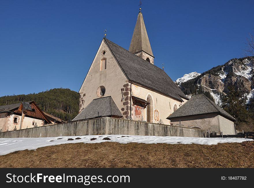 South Tyrol, valley Villnoess near Brixen and Dolomites, St. Magdalena