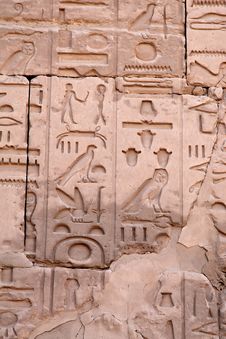 Hieroglyphs On The Wall Royalty Free Stock Photography Hieroglyphs On The Wall Royalty Free Stock Photography