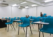 Empty Room Wth Many Armchairs Royalty Free Stock Photo