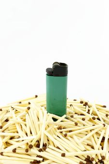 Lighter And Matches Stock Photography Lighter And Matches Stock Photography