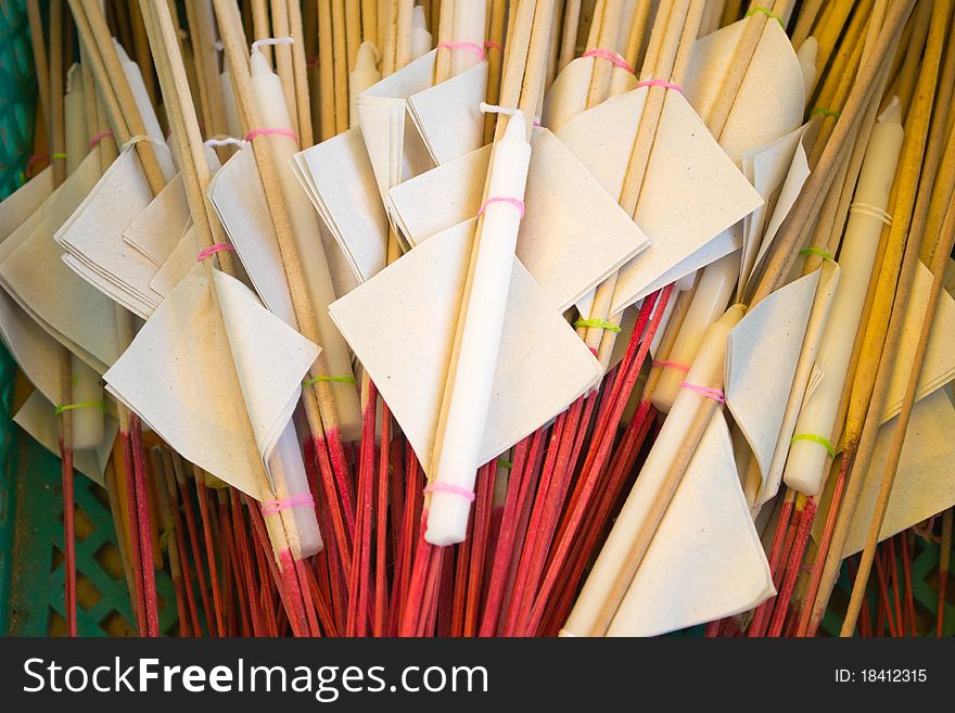 Incense, Candles.