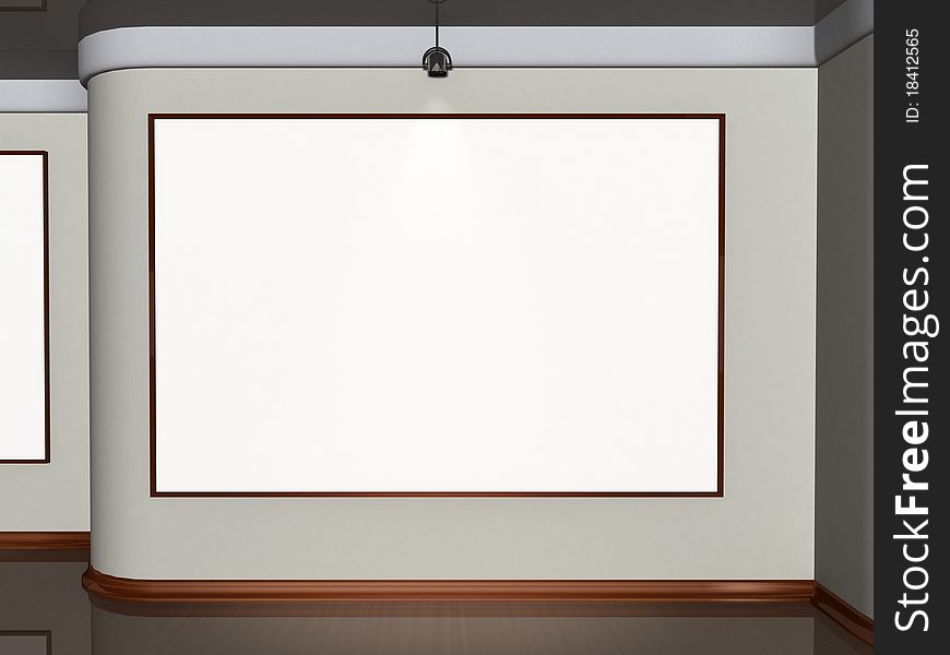 Gallery with a blank picture