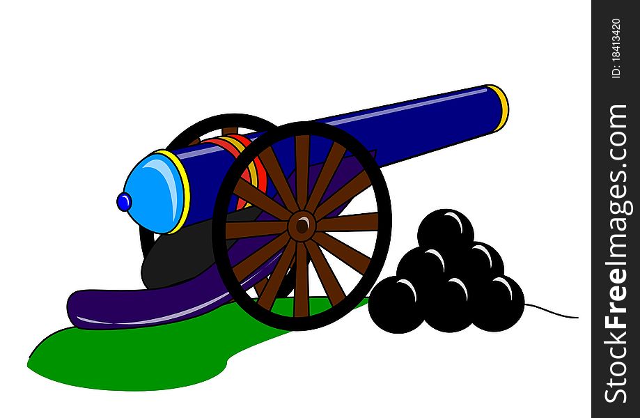 Historic cannon ready to fire on the enemy