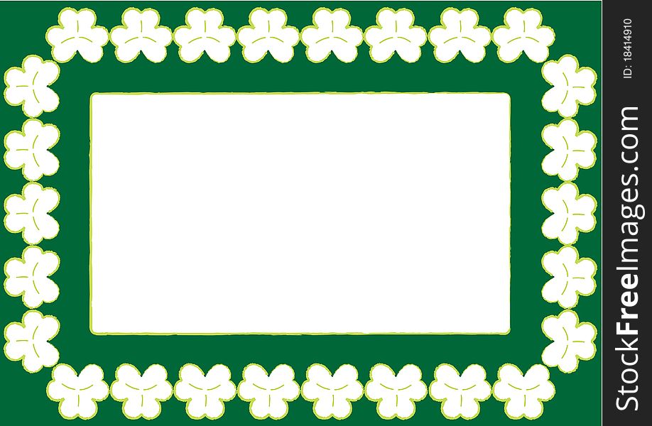 St. Patrick S Wallpaper With Frame And Shamrocks