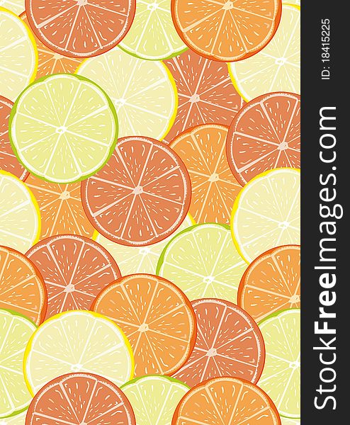 Seamless pattern with some lemons, lime, oranges and grapefruit. Seamless pattern with some lemons, lime, oranges and grapefruit